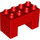 Duplo Red Brick 2 x 4 x 2 with 2 x 2 Cutout on Bottom (6394)