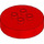 Duplo Rood Steen 4 x 4 x 1.5 Cirkel met Uitsparing (2354)