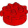Duplo rouge Cake avec blanc Icing (76317)