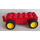 Duplo Red Car Base with Pullback Motor