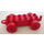 Duplo Red Car Chassis 2 x 6 with Red wheels (Closed Hitch)