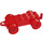 Duplo Rood Auto Chassis 2 x 6 met Rood Wielen (Gesloten trekhaak)