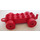 Duplo Rood Auto Chassis 2 x 6 met Rood Wielen (Gesloten trekhaak)