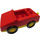 Duplo Rouge Voiture avec 4 Tenons as Siège (2235 / 74562)