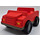 Duplo Red Car with Dark Gray Base (2218 / 74445)