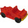 Duplo Red Car with yellow base,  2 x 4 studs bed and running boards (4575)