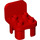 Duplo rouge Chair 2 x 2 x 2 avec Goujons (6478 / 34277)
