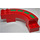 Duplo rouge Incurvé Road Section 6 x 7 x 2 avec 4 Rayures (31205)