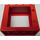 Duplo Red Door Frame 2 x 4 x 3 Old (with Flat Rim)