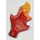 Duplo rot Flamme 1 x 2 x 5 mit Marbled Gelb Tip (51703)