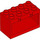 Duplo Rojo Marco 2 x 4 x 2 con Bisagra sin agujeros en la base (18806)