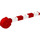 Duplo rot Level Crossing Barrier mit Weiß Streifen (6406)