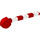 Duplo Rouge Level Crossing Barrier avec Blanc Rayures (6406)