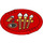 Duplo Rood Plaat met Paintbrushes (27372 / 101539)