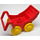 Duplo Rood Pram met grotere gele wielen (74202 / 88206)