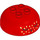 Duplo Red Round Brick 4 x 4 with Dome Top with Sleeping Face (101569 / 110309)