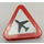 Duplo Red Sign Triangle with Black Airplane Sticker (42025)