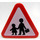 Duplo Röd Sign Triangel med Pedestrian Crossing (42025 / 43248)