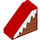 Duplo rouge Pente 2 x 4 x 3 (45°) avec Wood Panelling et Snow (49570 / 57694)
