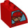 Duplo Red Slope 45° 2 x 2 x 1.5 with Curved Side with Fireman in window (11170 / 43535)