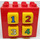 Duplo Red Sound Brick 2 x 4 x 3 with numbered yellow push buttons