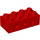 Duplo Rood Technic Steen 2 x 4 (3 Gaten) (6517 / 75349)