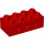 Duplo Red Technic Brick 2 x 4 (3 Holes) (6517 / 75349)