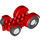 Duplo Red Tractor with White Wheels (24912)