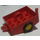 Duplo Red Vehicle Trailer with hitch ends and yellow rims (6505 / 75459)