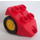 Duplo Red Wheel Assembly with 4 Studs and Hitch