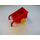 Duplo Rojo Wheelbarrow con Amarillo Ruedas (2292)