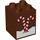 Duplo Reddish Brown Brick 2 x 2 x 2 with Candy Canes and Snow (1361 / 31110)