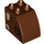 Duplo Reddish Brown Brick 2 x 3 x 2 with Curved Side with Monkey Body (11344 / 43510)