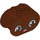 Duplo Reddish Brown Brick 2 x 4 x 2 with Rounded Ends with Happy Face (6448 / 105438)