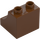 Duplo Reddish Brown Brick with Curve 2 x 2 x 1.5 (11169)