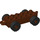 Duplo Reddish Brown Car Chassis 2 x 6 with Black Wheels (Open Hitch) (2312 / 74656)