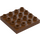 Duplo Rødbrun Plate 4 x 4 (14721)