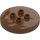 Duplo Reddish Brown Plate 4 x 4 Round (15516)