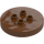 Duplo Reddish Brown Plate 4 x 4 Round (15516)