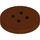 Duplo Reddish Brown Plate 4 x 4 Round (15516)