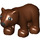 Duplo Reddish Brown Polar Bear Cub - Walking (12023 / 64150)