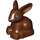 Duplo Reddish Brown Rabbit with Pink Nose (20046 / 49712)