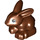 Duplo Reddish Brown Rabbit with Squared Eyes (89406)