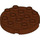 Duplo Reddish Brown Round Plate 4 x 4 with Hole and Locking Ridges (98222)