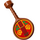 Duplo Roodachtig bruin Rond Sign met Mandolin met Roses (41759 / 101597)