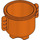 Duplo Naranja rojizo Pot con Grip Asas con rebordes (5729)