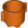 Duplo Reddish Orange Pot with Grip Handles with Ridges (5729)