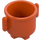 Duplo Roodachtig oranje Pot met Grip Handgrepen met ribbels (5729)