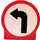 Duplo Ronde Sign met Links Pijl met ronde zijkanten (41970)