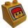 Duplo Slope 2 x 2 x 1.5 (45°) with Face with Red Hair (6474)